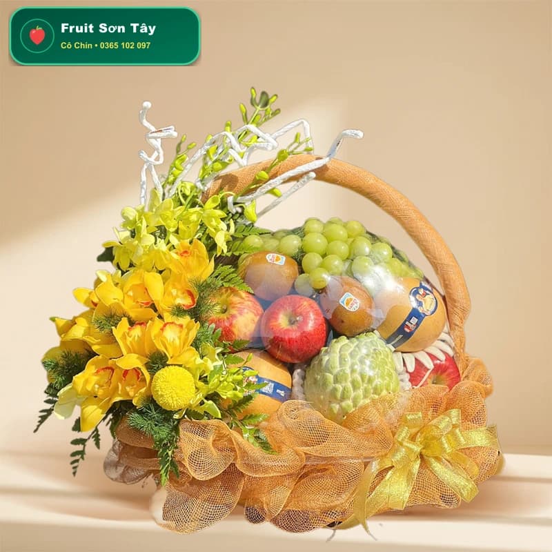 Mâm Quả Dâng Lễ Đền Và - Chùa Mía Đặc Biệt (Kèm Hoa Tươi & Tiền Vàng)