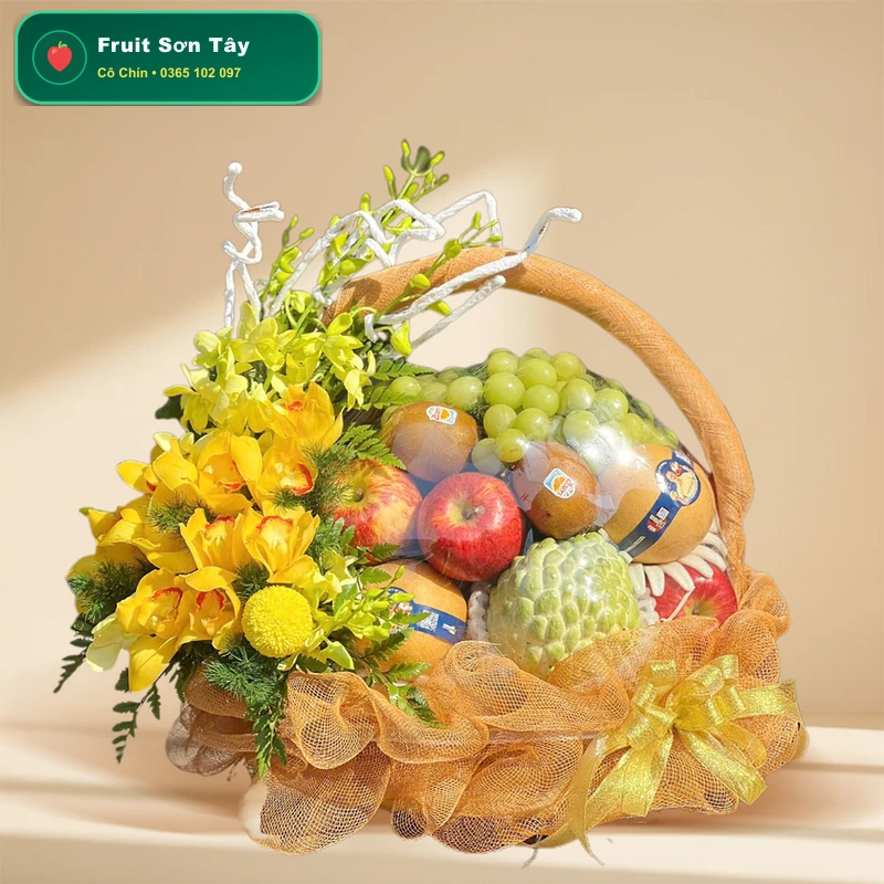 Mâm Quả Dâng Lễ Đền Và - Chùa Mía Đặc Biệt (Kèm Hoa Tươi & Tiền Vàng)