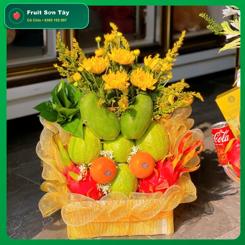 Set Trầu Cau & Hoa Cúc Thơm Ngát Dâng Lễ